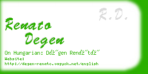 renato degen business card